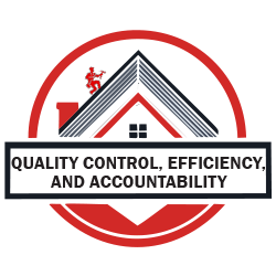 Quality control, efficiency, and accountability badge